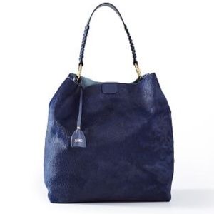 Mark & Graham Deep Blue Tote with Braided Handle